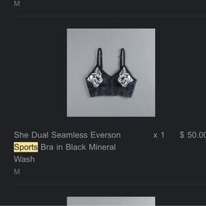 Darc Sport Black Mineral Wash Sports Bra